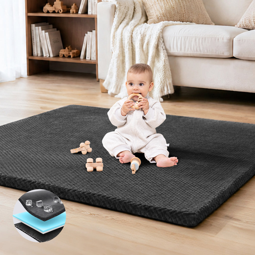 Goyuu Cooling Baby Play Mat 1.18" Thick, 50x50 Playpen Mat with Removable & Washable Cover