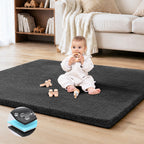 Goyuu Cooling Baby Play Mat 1.18" Thick, 50x50 Playpen Mat with Removable & Washable Cover
