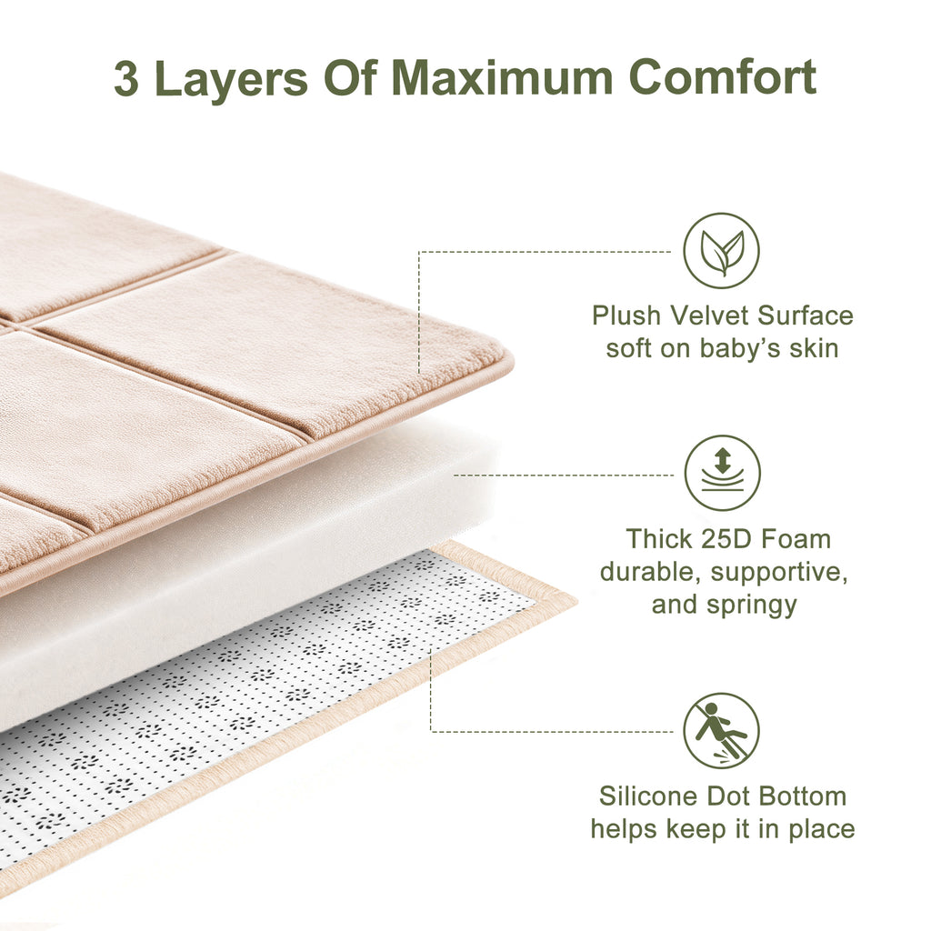 Goyuu Foldable Baby Play Mat for Floor, 50x50 Playpen Mat