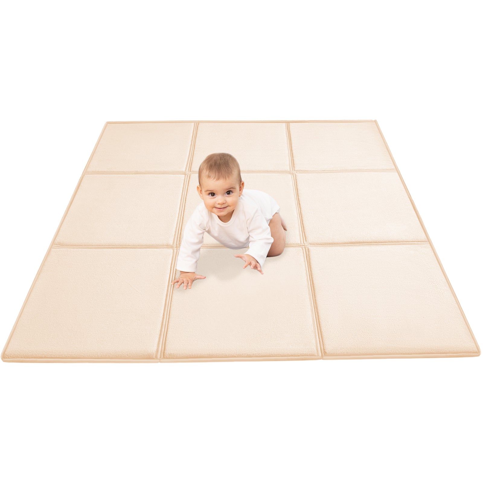 Goyuu Foldable Baby Play Mat for Floor, 50x50 Playpen Mat