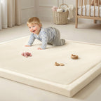 Baby Play Mat for Floor, Playpen Mat Elasti-Foam Padded Crawling Mat for Babies, Toddlers, Infant, Kids, Non-Slip Backing Safe for Tummy Time