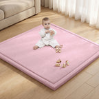 Goyuu Ultra Soft 1.3" Thick Baby Play Mat for Floor, 79x79 Playpen Mat Elasti-Foam Padded Crawling Mat for Babies, Toddlers, Infant, Kids