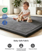 Baby Play Mat for Floor, Crawling Mat for Babies, Toddlers, Infant, Kids, Non-Slip Backing Safe for Tummy Time