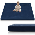 Baby Play Mat for Floor, Playpen Mat Elasti-Foam Padded Crawling Mat for Babies