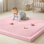 Goyuu Ultra Soft 1.3" Thick Baby Play Mat for Floor, 79x79 Playpen Mat Elasti-Foam Padded Crawling Mat for Babies, Toddlers, Infant, Kids