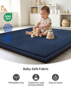 Baby Play Mat for Floor, Playpen Mat Elasti-Foam Padded Crawling Mat for Babies