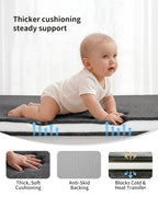 Baby Play Mat for Floor, Crawling Mat for Babies, Toddlers, Infant, Kids, Non-Slip Backing Safe for Tummy Time