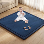 Baby Play Mat for Floor, Playpen Mat Elasti-Foam Padded Crawling Mat for Babies