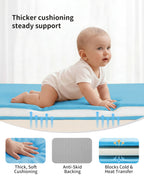 Goyuu Ultra Soft 1.3" Thick Baby Play Mat for Floor, 79x79 Playpen Mat Elasti-Foam Padded Crawling Mat for Babies, Toddlers, Infant, Kids, Non-Slip Backing Safe for Tummy Time