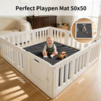 Goyuu Cooling Baby Play Mat 1.18" Thick, 50x50 Playpen Mat with Removable & Washable Cover