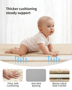 Baby Play Mat for Floor, Playpen Mat Elasti-Foam Padded Crawling Mat for Babies, Toddlers, Infant, Kids, Non-Slip Backing Safe for Tummy Time