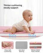 Goyuu Ultra Soft 1.3" Thick Baby Play Mat for Floor, 79x79 Playpen Mat Elasti-Foam Padded Crawling Mat for Babies, Toddlers, Infant, Kids