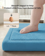 Goyuu Ultra Soft 1.3" Thick Baby Play Mat for Floor, 79x79 Playpen Mat Elasti-Foam Padded Crawling Mat for Babies, Toddlers, Infant, Kids, Non-Slip Backing Safe for Tummy Time