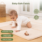 Goyuu Foldable Baby Play Mat for Floor, 50x50 Playpen Mat