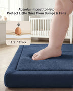 Baby Play Mat for Floor, Playpen Mat Elasti-Foam Padded Crawling Mat for Babies