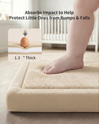 Baby Play Mat for Floor, Playpen Mat Elasti-Foam Padded Crawling Mat for Babies, Toddlers, Infant, Kids, Non-Slip Backing Safe for Tummy Time