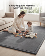 Baby Play Mat for Floor, Crawling Mat for Babies, Toddlers, Infant, Kids, Non-Slip Backing Safe for Tummy Time