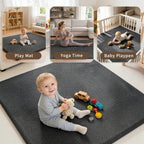 Goyuu Cooling Baby Play Mat 1.18" Thick, 50x50 Playpen Mat with Removable & Washable Cover