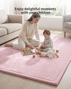 Goyuu Ultra Soft 1.3" Thick Baby Play Mat for Floor, 79x79 Playpen Mat Elasti-Foam Padded Crawling Mat for Babies, Toddlers, Infant, Kids