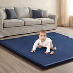 Baby Play Mat for Floor, Playpen Mat Elasti-Foam Padded Crawling Mat for Babies