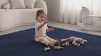 Baby Play Mat for Floor, Playpen Mat Elasti-Foam Padded Crawling Mat for Babies