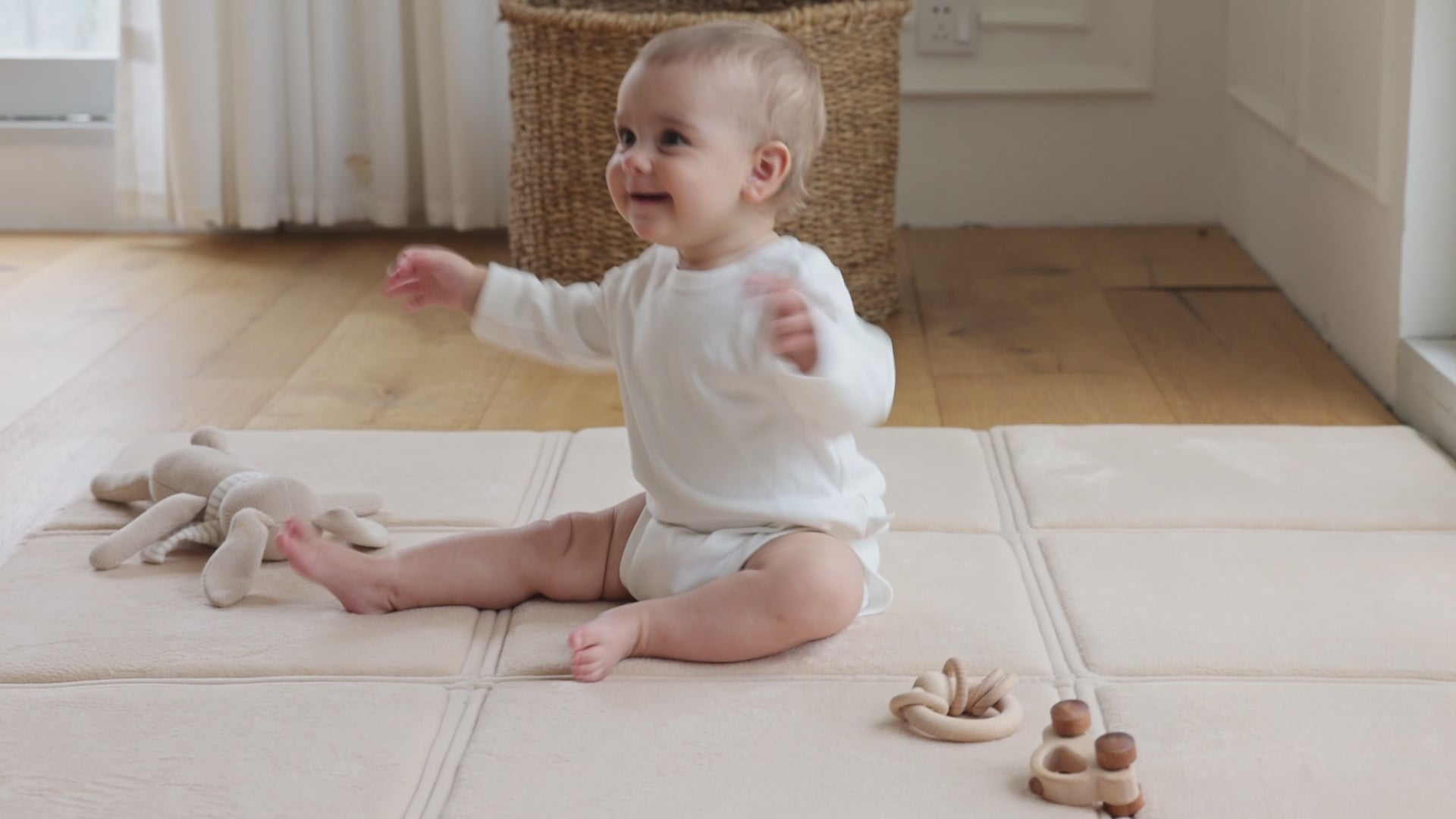 Goyuu Foldable Baby Play Mat for Floor, 50x50 Playpen Mat