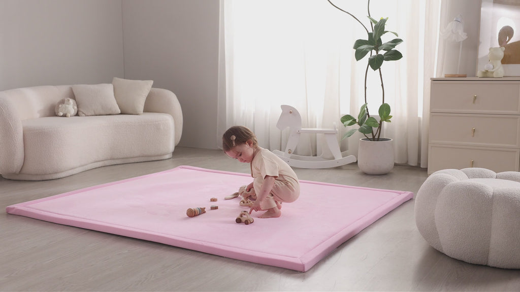 Goyuu Ultra Soft 1.3" Thick Baby Play Mat for Floor, 79x79 Playpen Mat Elasti-Foam Padded Crawling Mat for Babies, Toddlers, Infant, Kids